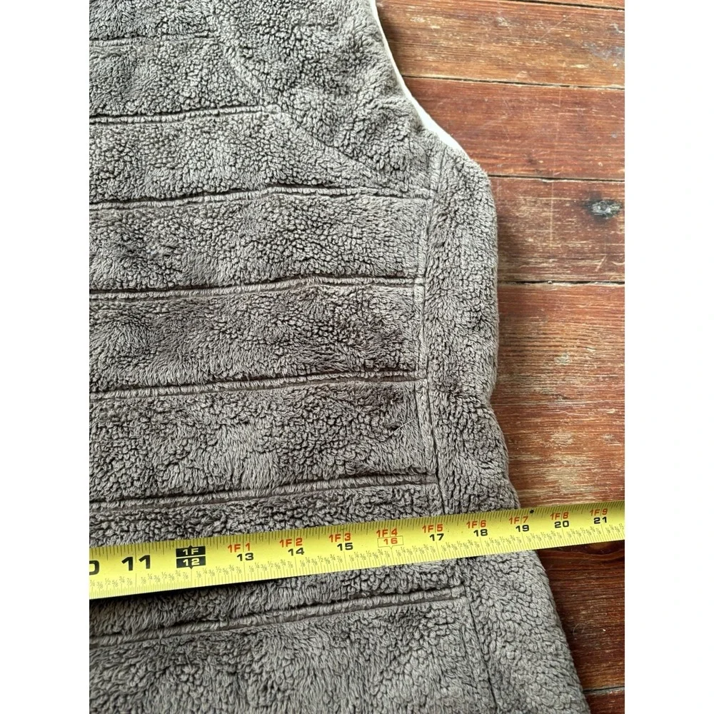 North Face Vest Womens Large Reversible Beige Brown Full Zip Puffer Soft